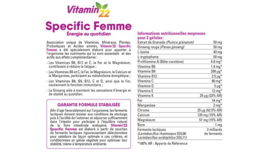 Жіночий комплекс вітамінів та мінералів Specific Femme, 60 капсул