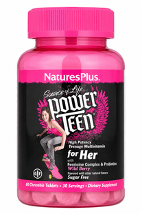 Комплекс вітамінів NaturesPlus Power Teen для дівчат-підлітків, 60 шт