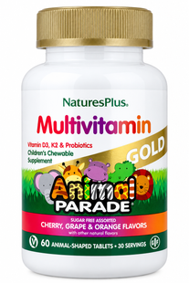 Мультивітаміни з пробіотиками для дітей NaturesPlus Gold Animal Parade, 60 шт