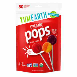 Органічні фруктові льодяники YumEarth Organic pops,50 шт